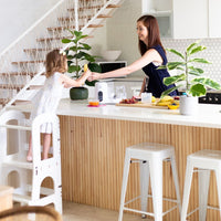 Thumbnail for BabyWombWorld 3-in-1 Convertible Stepstool, Desk Chair and Ladder