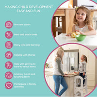 Thumbnail for BabyWombWorld 3-in-1 Convertible Stepstool, Desk Chair and Ladder
