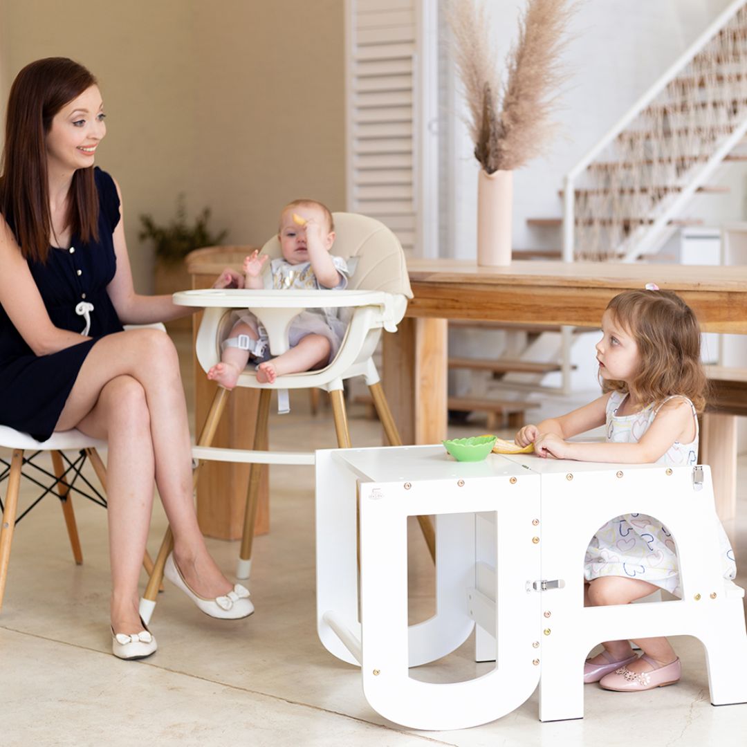 BabyWombWorld 3-in-1 Convertible Stepstool, Desk Chair and Ladder