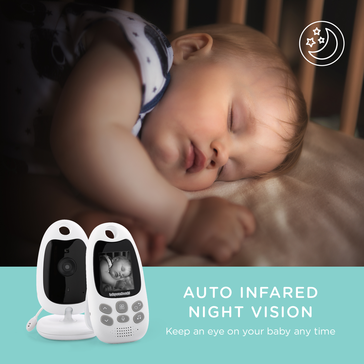 BabyWombWorld 2.0″ Video Baby Monitor with Audio and Night Vision - BWW 610
