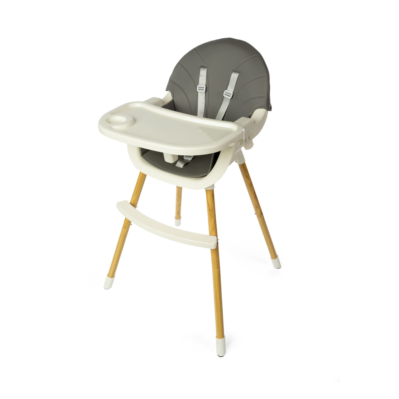 2-in-1 Convertible Baby High Feeding Chair with Tray - Grey