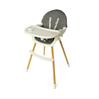 Thumbnail for 2-in-1 Convertible Baby High Feeding Chair with Tray - Grey