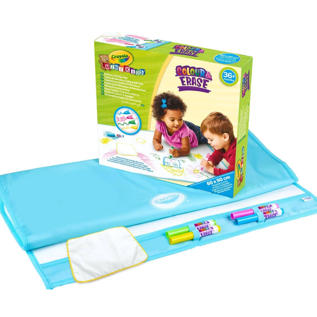 Crayola - Mini Kids Colour And Erase Mat 90cm x 60cm