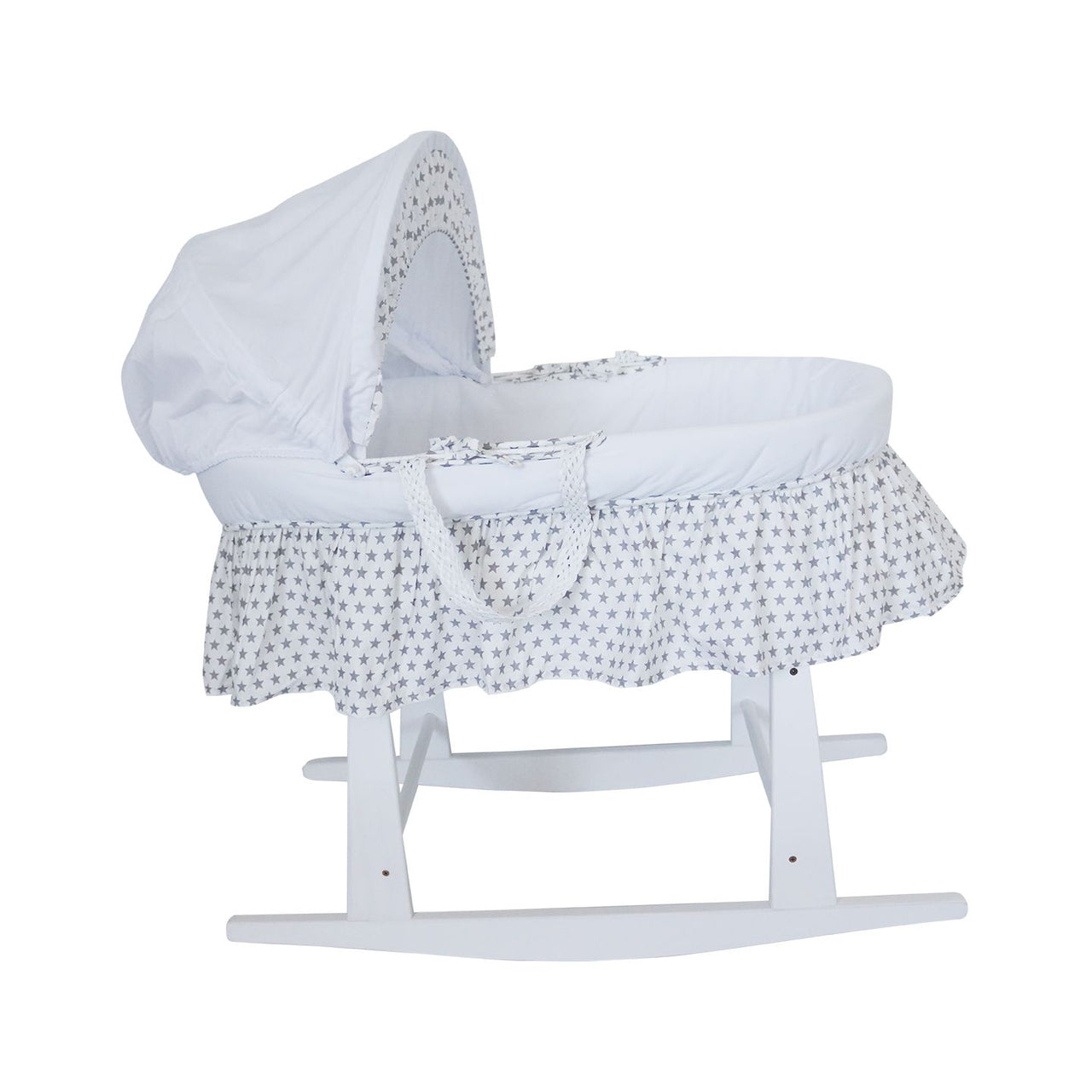 Moses Basket and Stand - Grey