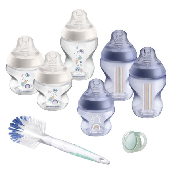 Closer to Nature Newborn Baby Bottle Starter Set – Blue