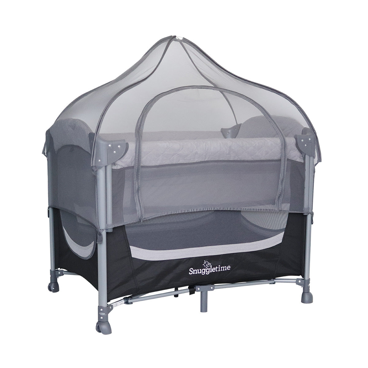 Quilted Co-Sleeper Camp Cot includes Dome Mosquito Net