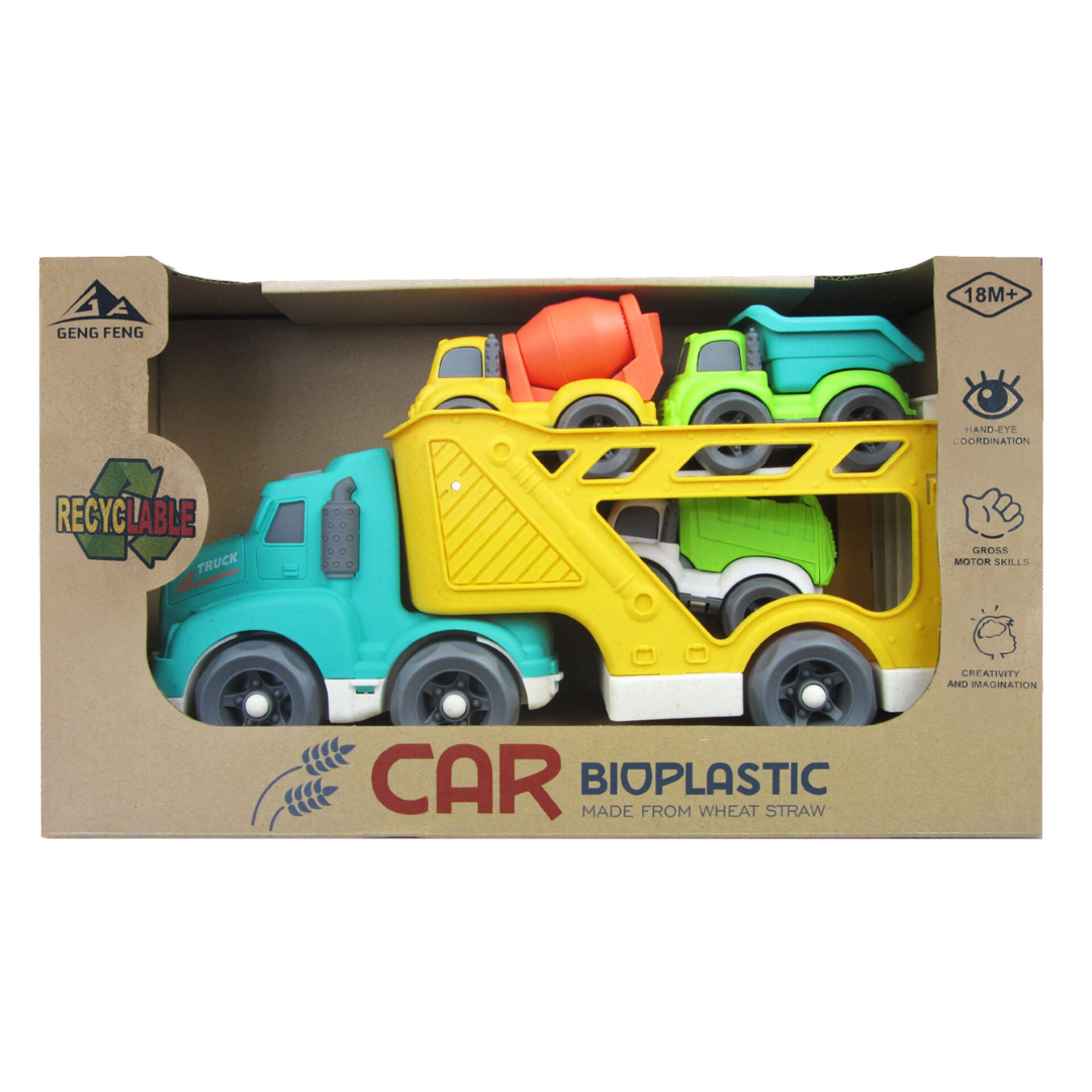 Bioplastic Carrier Truck & Construction Vehicles Set