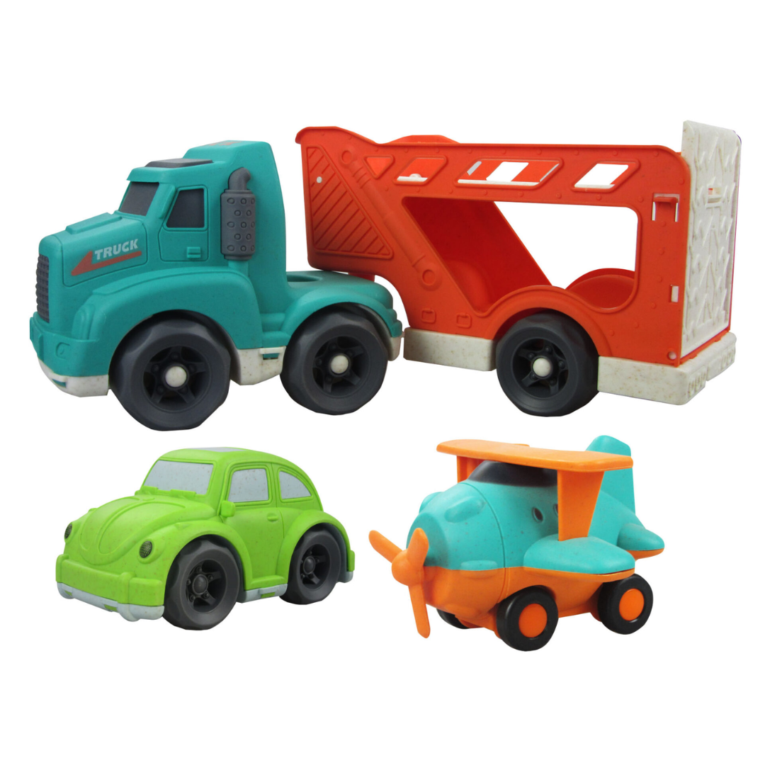 Bioplastic Carrier Truck, Car & Plane Set