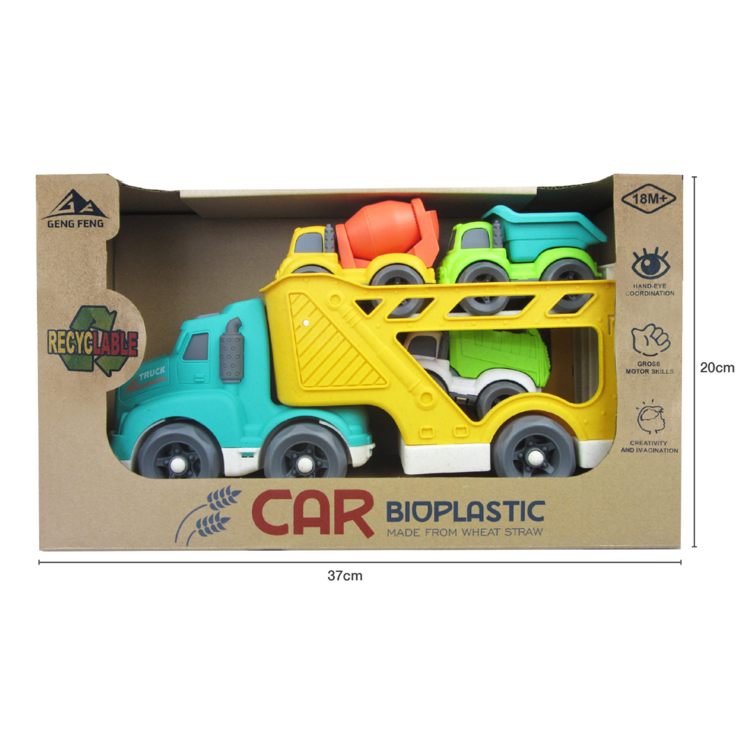 Bioplastic Carrier Truck & Construction Vehicles Set