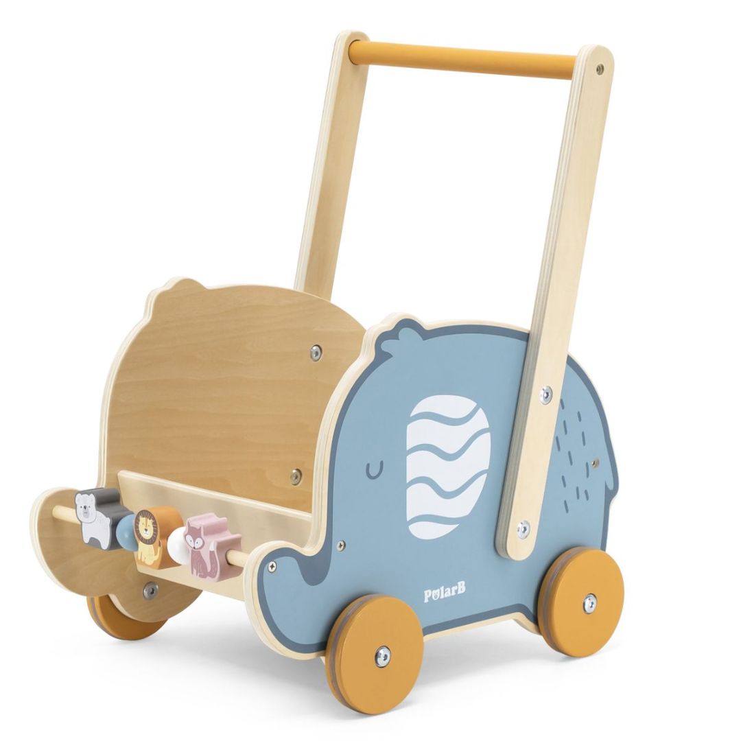 Polar B Wooden Doll Buggy Elephant Walker