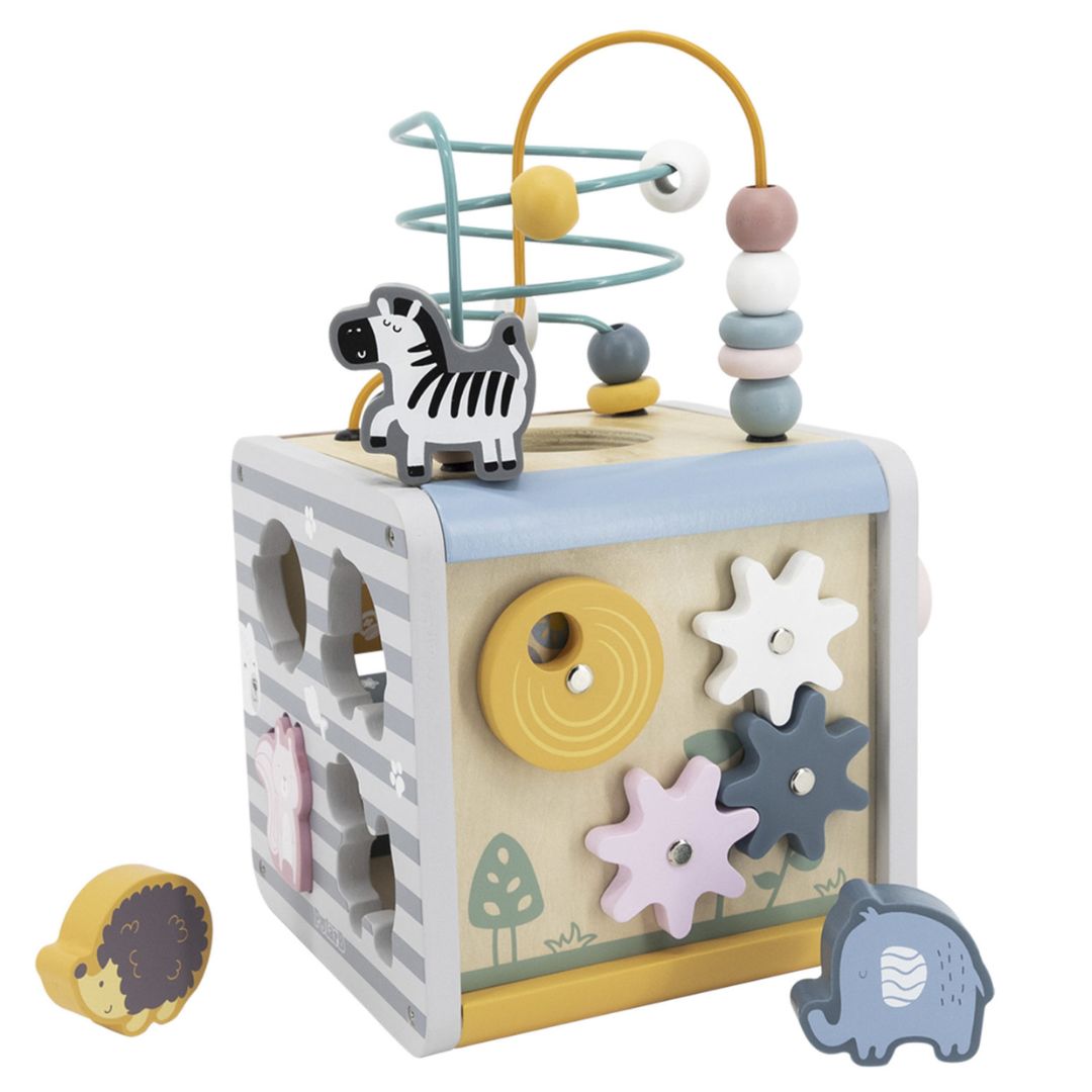PolarB 5-in-1 Wooden Activity Cube