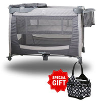 Thumbnail for Deluxe Co-Sleeper Camp Cot with Changer and Side Storage