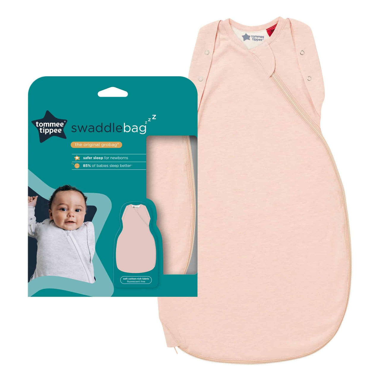 Oatmeal/Grey Marl/Blush GroBag Swaddlebag