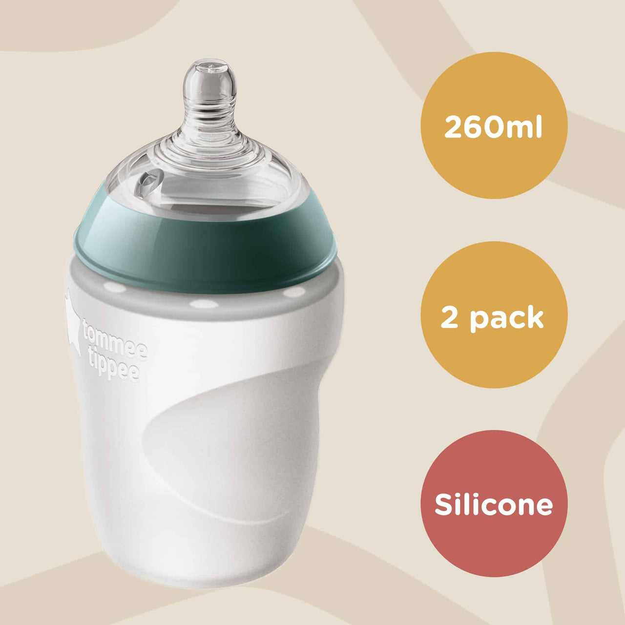 CTN Silicone Baby Bottle 2Pack - 150ml/260ml