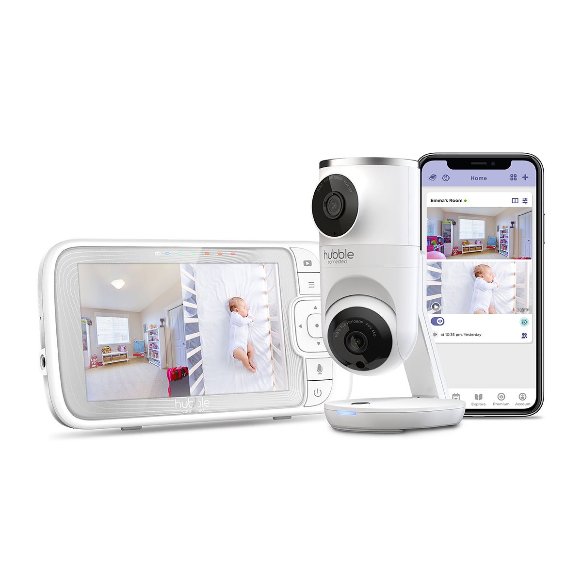 Nursery Pal Dual Vision 5” Smart HD Dual Camera Baby Monitor