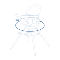 Thumbnail for Swivel 360 Degree High Chair