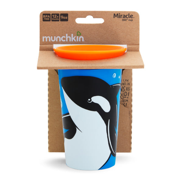 Munchkin Miracle 360 Sippy Cup - Wild Love Orca