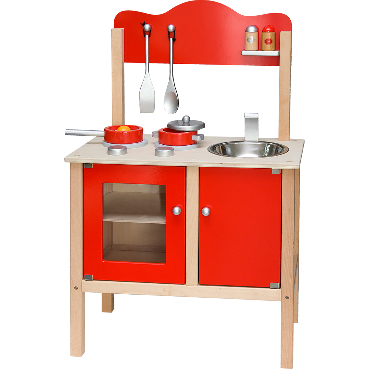 Noble Red Kitchen with Accessories
