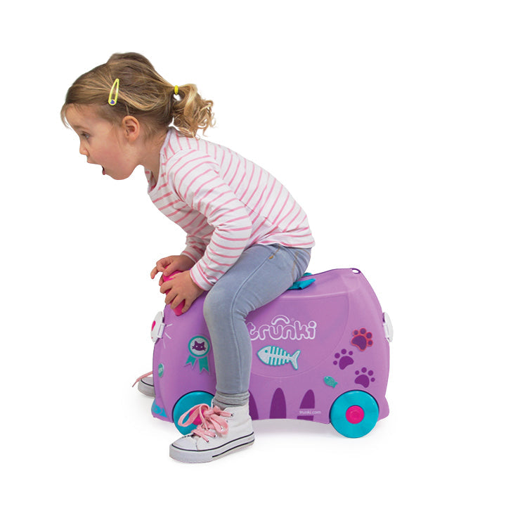 Ride-on kids suitcase - Cassie Candy Cat