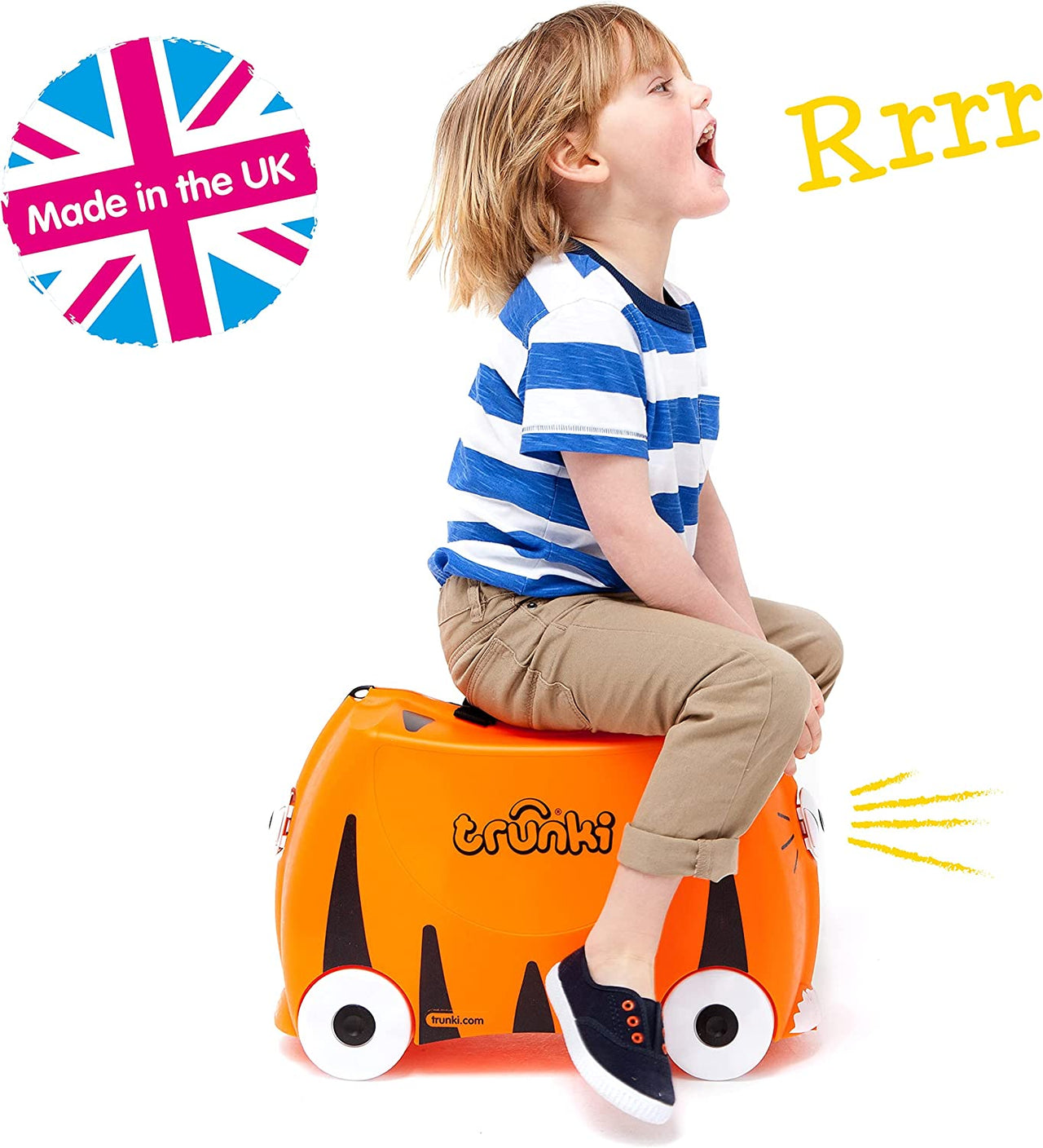Ride-on kids suitcase - Tiger Tipu