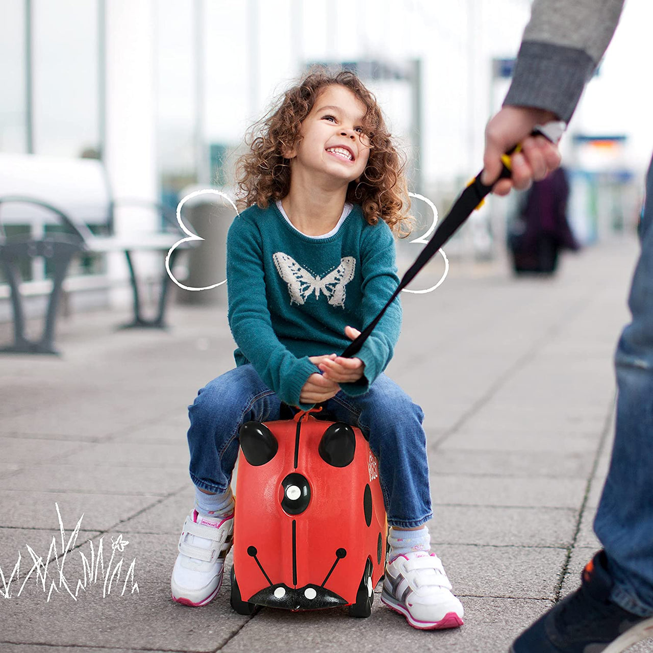 Ride-on kids suitcase - Harley Ladybug