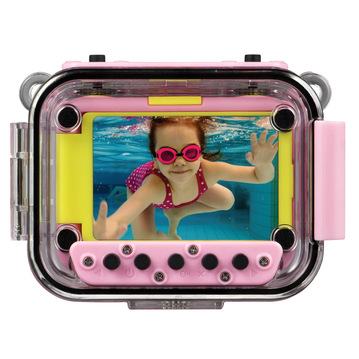 Volkano Kids Funtime 2.0 series Waterproof Camera with 180° Rotatable Screen - Pink