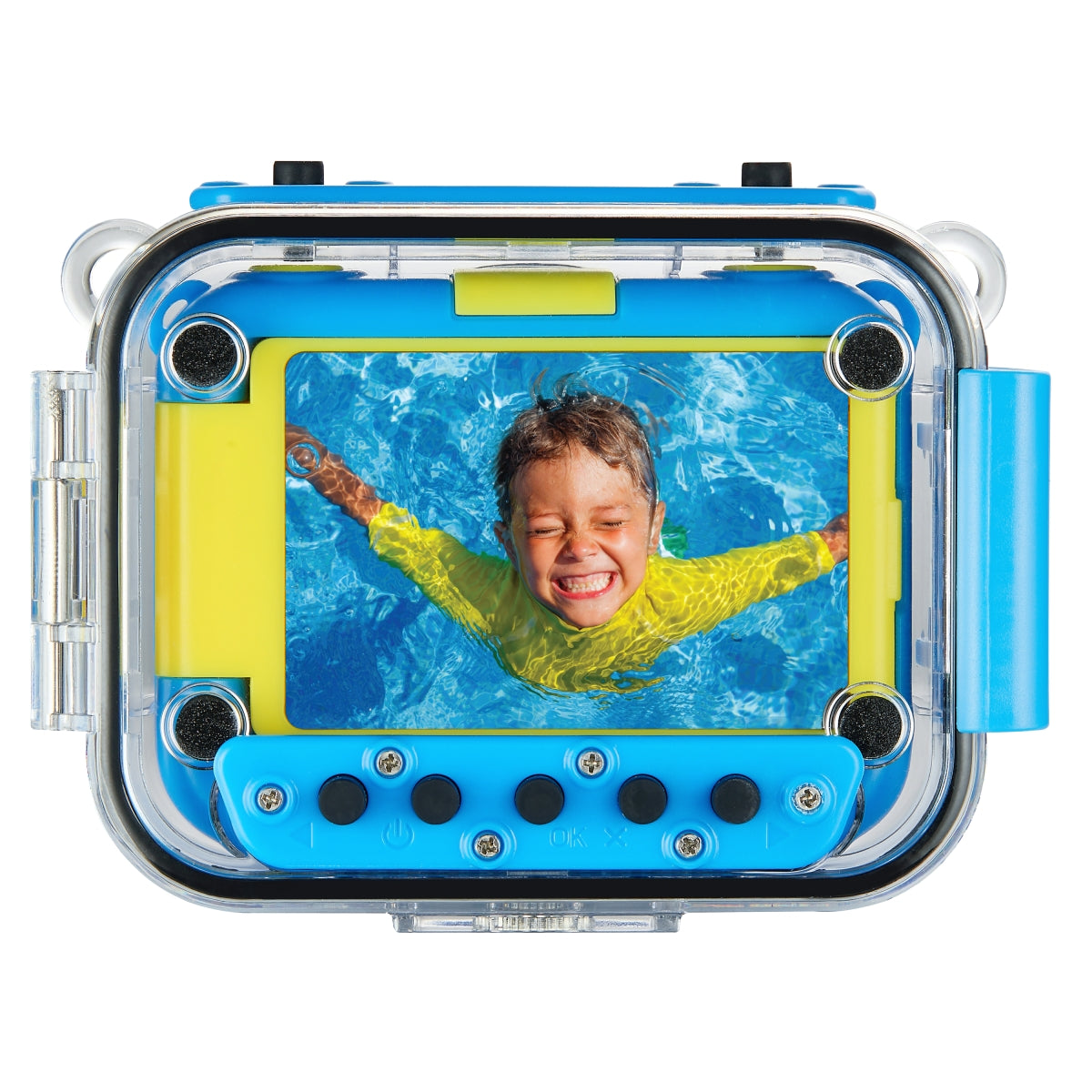 Volkano Kids Funtime 2.0 series Waterproof Camera with 180° Rotatable Screen - Blue