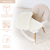 Thumbnail for 2-in-1 Convertible Baby High Feeding Chair with Tray