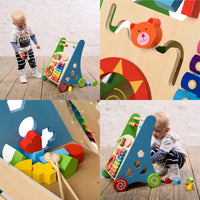 Thumbnail for BabyWombWorld Push and Pull Learning & Playing Wooden Baby Activity Walker