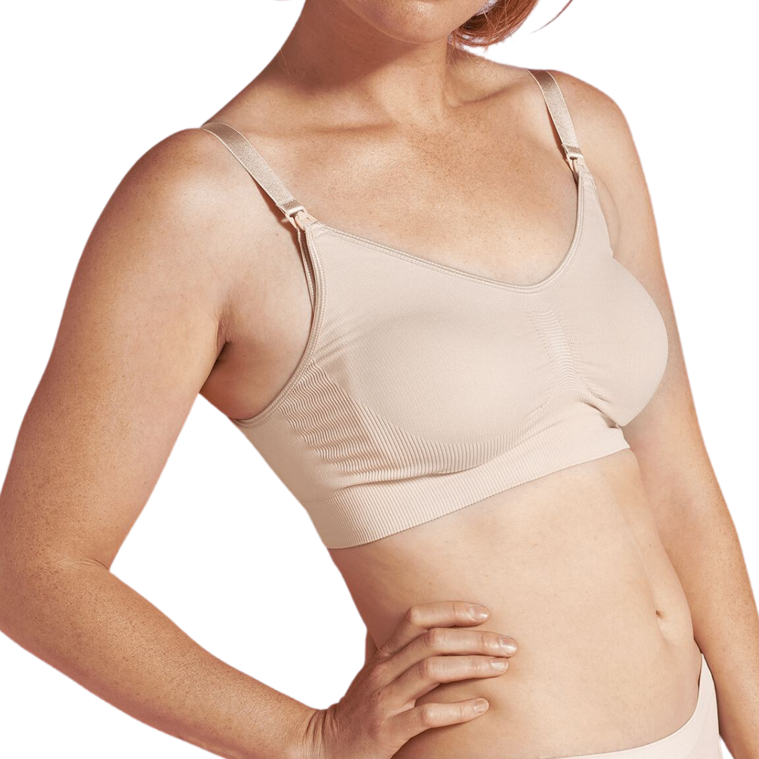 Seamless Adjustable Maternity and Nursing Bra - Honey