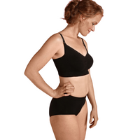 Thumbnail for Seamless Organic Cotton Nursing Bra - Black