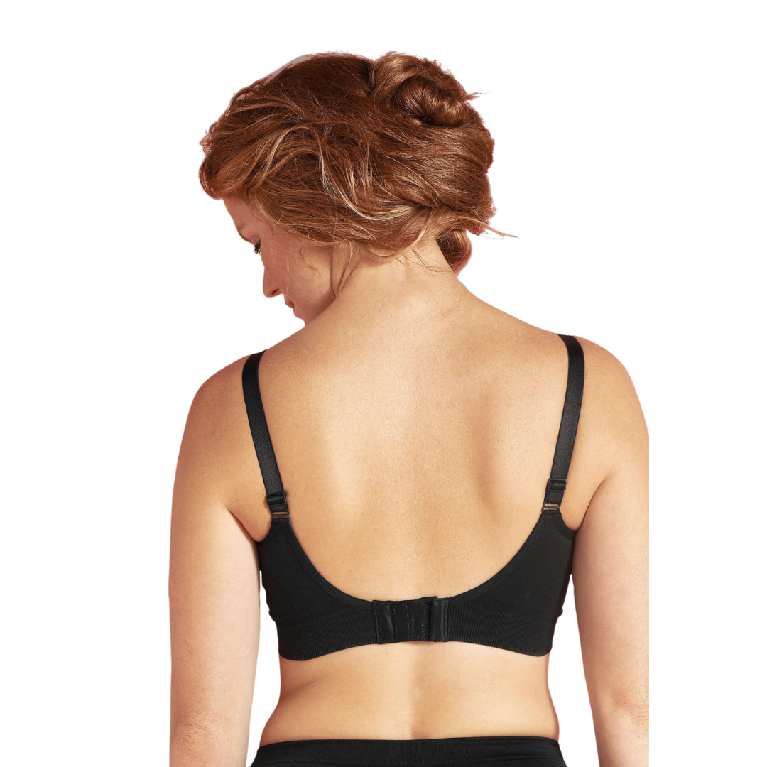 Seamless Organic Cotton Nursing Bra - Black