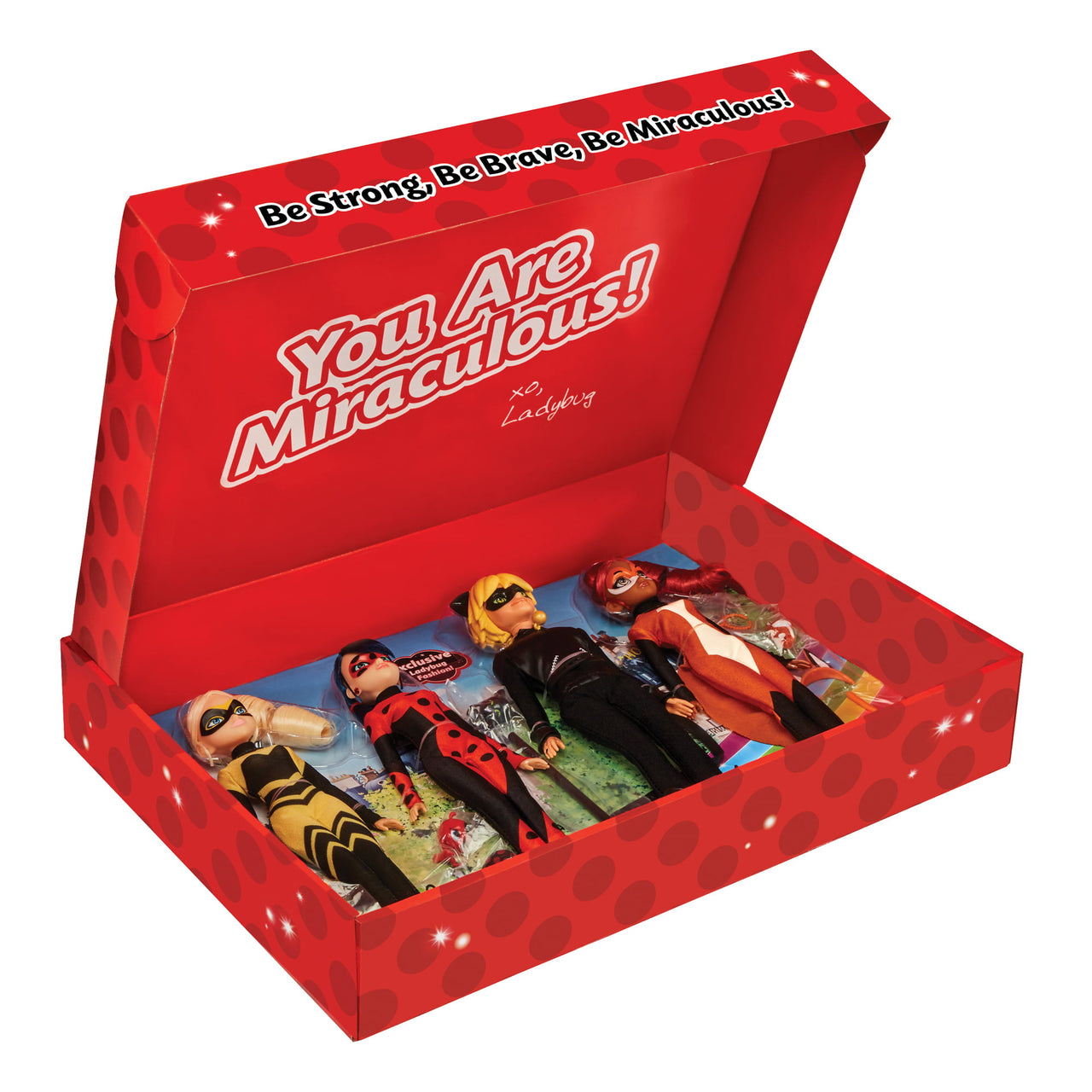 Miraculous Heroez Doll Gift Set, 4 Pieces
