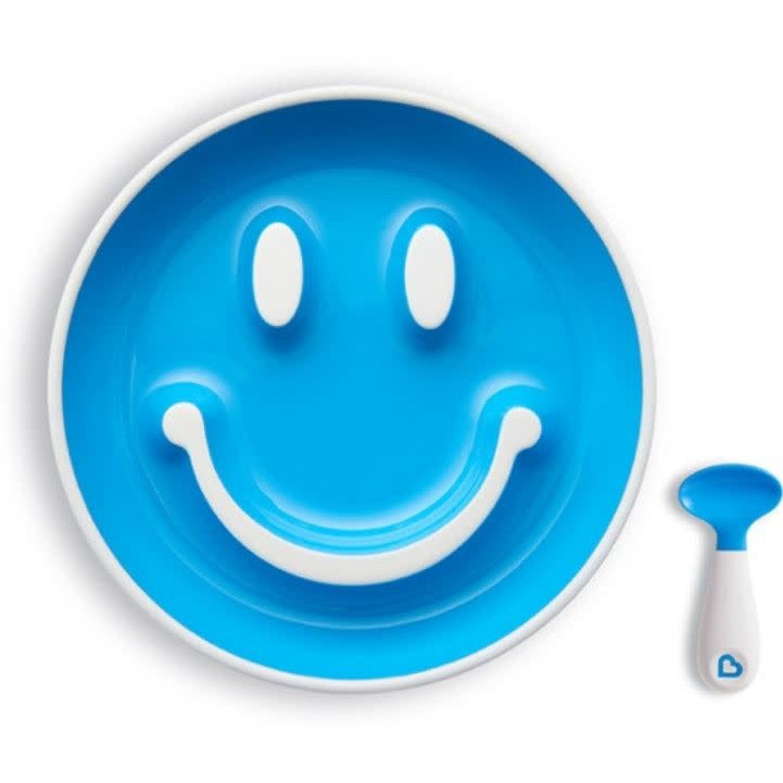 Munchkin Smile & Scoop Plate - Blue