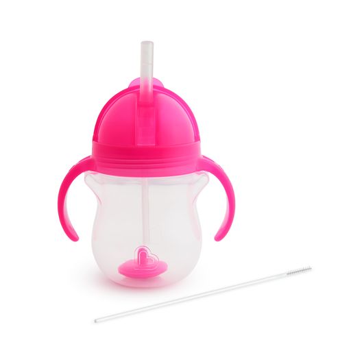 Munchkin Click Lock Weighted Flip Straw Cup 296ml - Pink