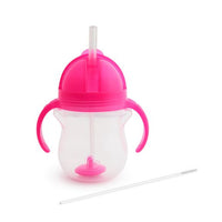 Thumbnail for Munchkin Click Lock Weighted Flip Straw Cup 296ml - Pink