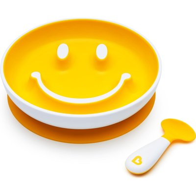 Munchkin Smile & Scoop Plate - Yellow