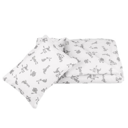 Duvet Cover and Pillowcase - White Bunny